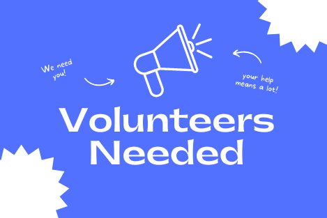  Volunteers Needed - Click Here