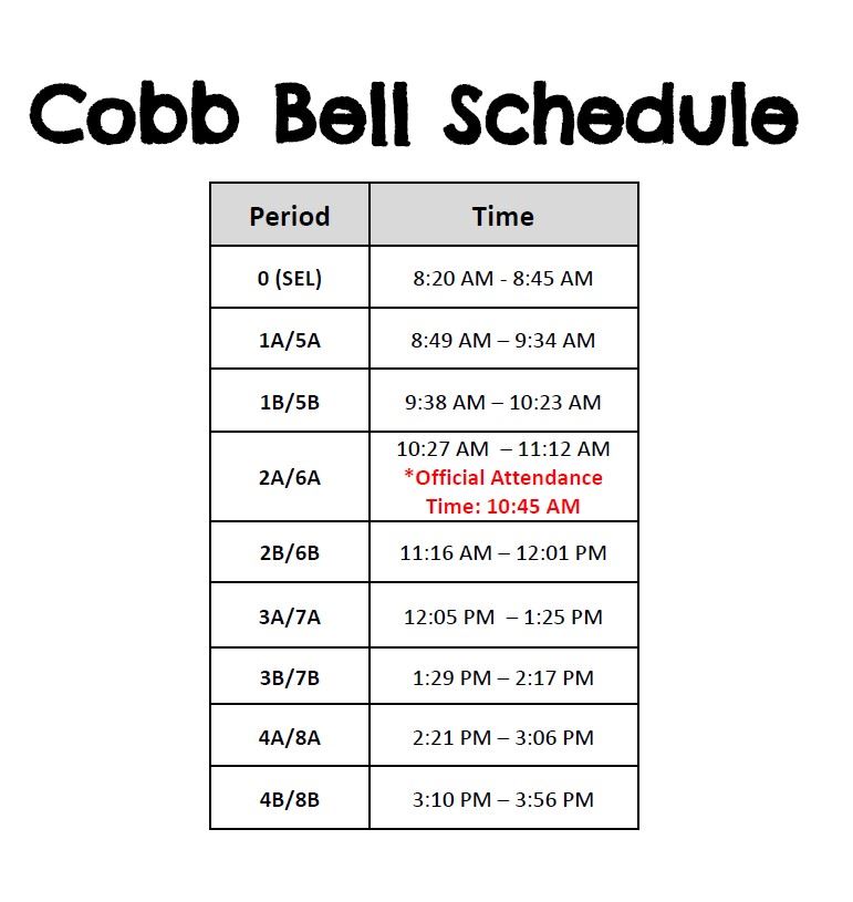  Bell Schedule