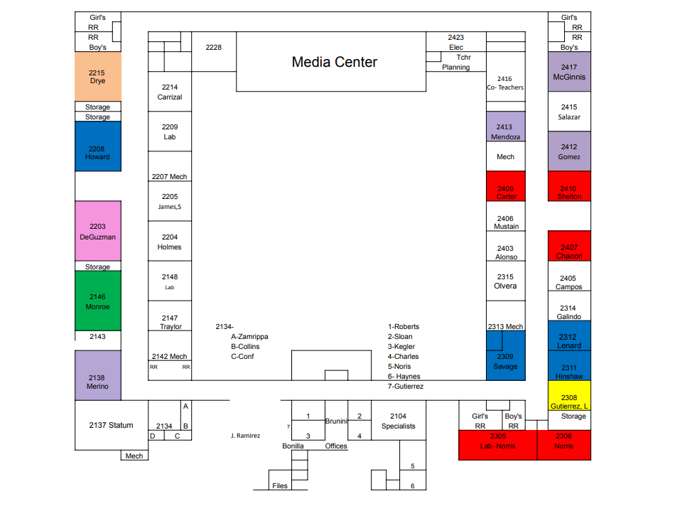 Upstairs Map