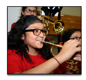 Fine Arts Student Playing Trumpet 