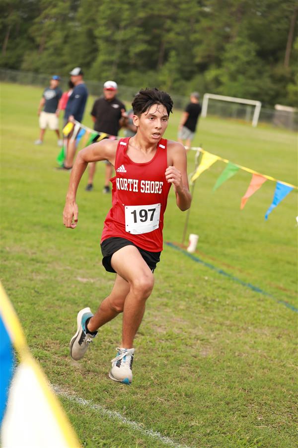Athlete running to finish line