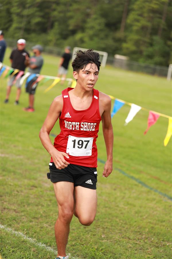 Runner heading to the finish line