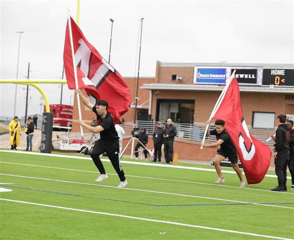 Flag runners running after touchdown